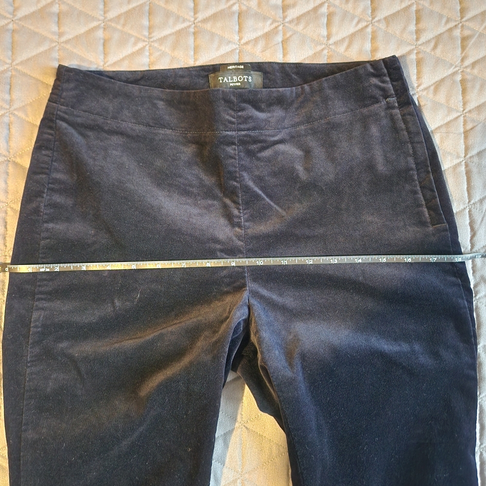 Talbots Velvet Navy Women's Pants-Size 6 Petit - Picture 10 of 12